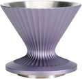 Pour Over Coffee Dripper Drip Coffee Pour Over Maker Resuable Blossom Cone Funnel Stainless Steel Metal Coffee Filter for Travel Camping Office Home Coffee Maker Brew (Dreamlike Lavender)