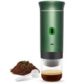 Aboiled Portable Espresso Coffee Machine - Travel Coffee Maker Hot &amp Cold Brew Compact &amp Lightweight Green