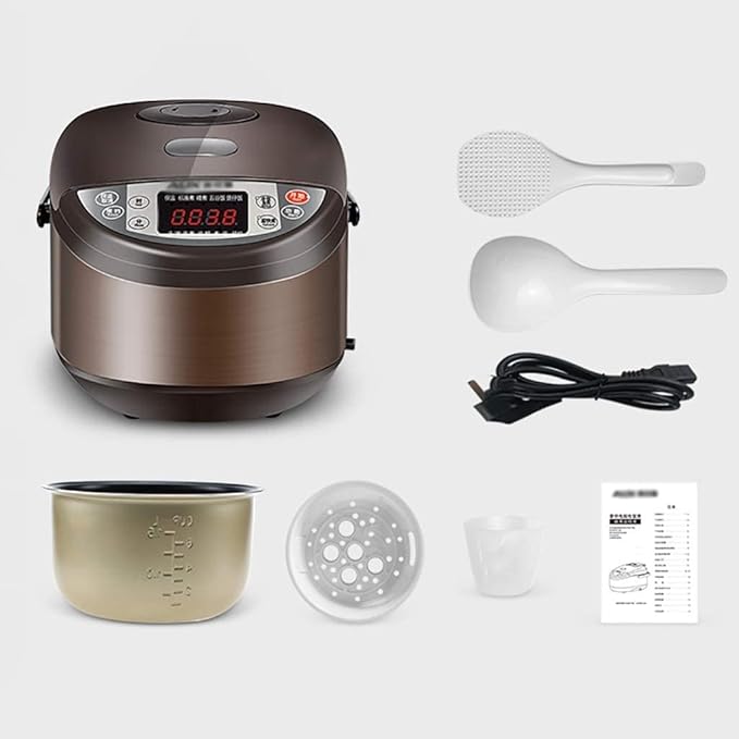 Rice Cooker Household 4L-900W 8 Function Menus 24-hour Appointment Smart Insulation With Steamer Suitable For 4-6 People