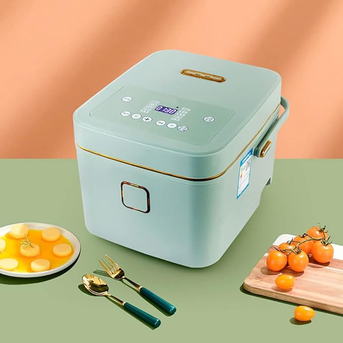 Home 3L Multifunctional Rice Cooker - 550W Touch Panel Pressure Cooker Smart CookwareGreen