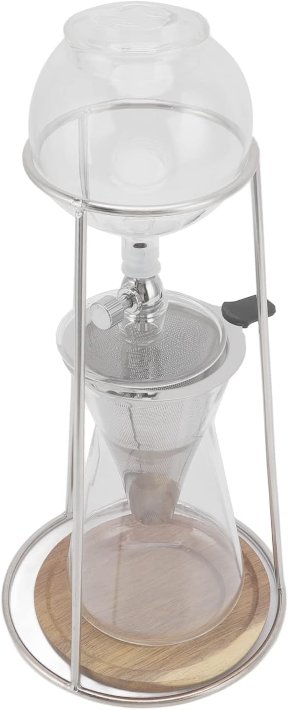 Pwshymi Drip Tower Coffee Maker Premium Borosilicate Glass Iced Coffee Maker for Home Kitchen 600ml
