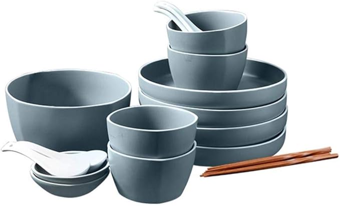 Modern Matte Glaze Porcelain Dinnerware Sets Ceramic Dinner Plates Dessert Plates Cereals Bowls for Daily Life Family Party and Restaurant Service for 8Service for 4(19pcs)