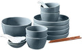 Modern Matte Glaze Porcelain Dinnerware Sets Ceramic Dinner Plates Dessert Plates Cereals Bowls for Daily Life Family Party and Restaurant Service for 8Service for 4(19pcs)