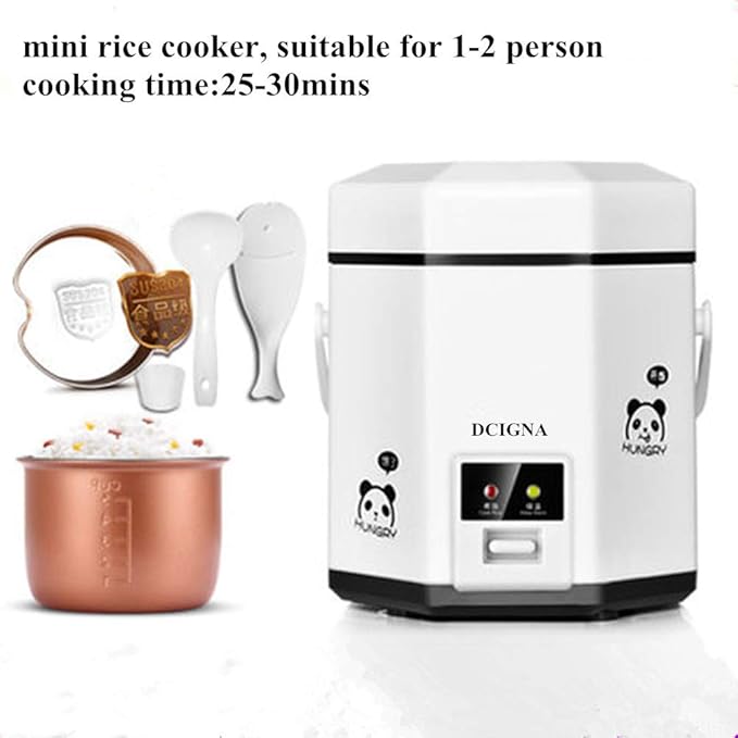 1.2L Mini Rice Cooker Electric Lunch Box Travel Small Removable Non-stick Pot Keep Warm Function Suitable For 1-2 People - For Cooking Soup Rice Stews Grains &amp Oatmeal