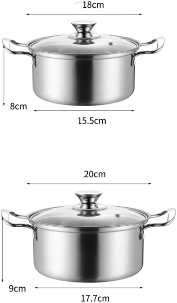 Pot Set Professional Stainless Steel Cookware Set with Toughened Glass Lids Pans and Pots Set Cooking Utensils for All Stove Types Induction Cooker Cookware Cooking Set