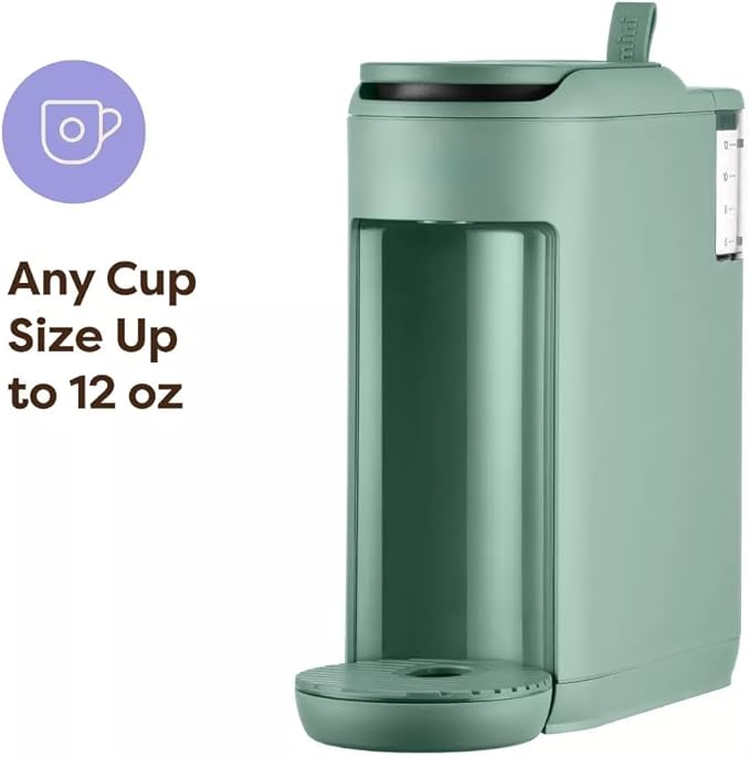 KeurigK K-Mini Mate Single-Serve KCup Pod Coffee Maker – Compact 4 Wide Brewer – 12oz Reservoir – Travel Mug Compatible – Modern Design – Electric – Ideal for Small Spaces (Glamping Green)