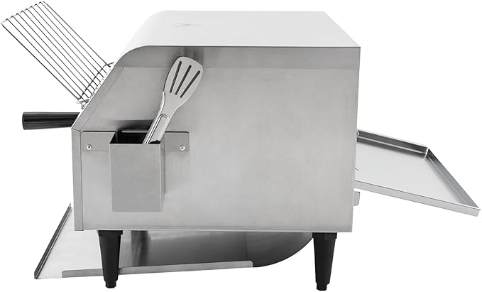 450 Slices/Hour Commercial Conveyor Toaster 2400W Stainless Steel Heavy Duty Industrial Toasters Countertop Electric Restaurant Equipment for Bun Bagel Bread Baked Food