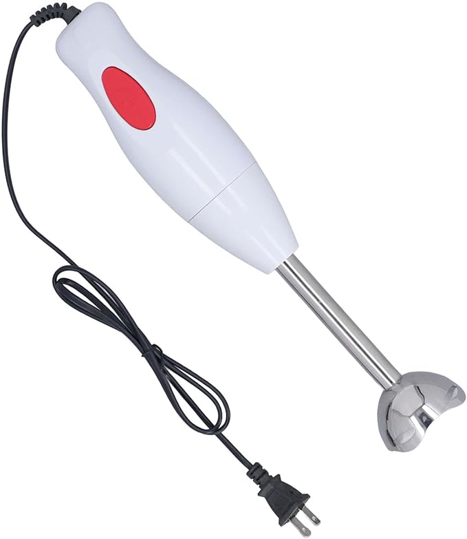 Handheld Blender Powerful Stick Mixer with Easy to Remove Cutter Head for Soup Smoothie Puree Baby Food Meat Grinding Seasoning Stirring ABS and Stainless Steel