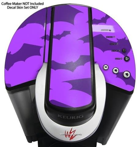 Decal Style Vinyl Skin compatible with Keurig K40 Elite Coffee Makers Deathrock Bats Purple (COFFEE MAKER NOT INCLUDED)