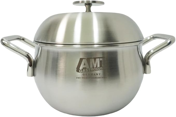 Withmolly316Ti Titanium Stainless Steel Stockpot rice cooker with Lid 6.2in/16cm
