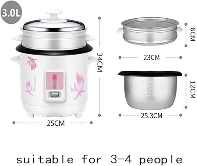Rice Cooker Household Multifunctional Rice Cooker Smart Insulation with Steamer for 1-8 People (5L900W) ()