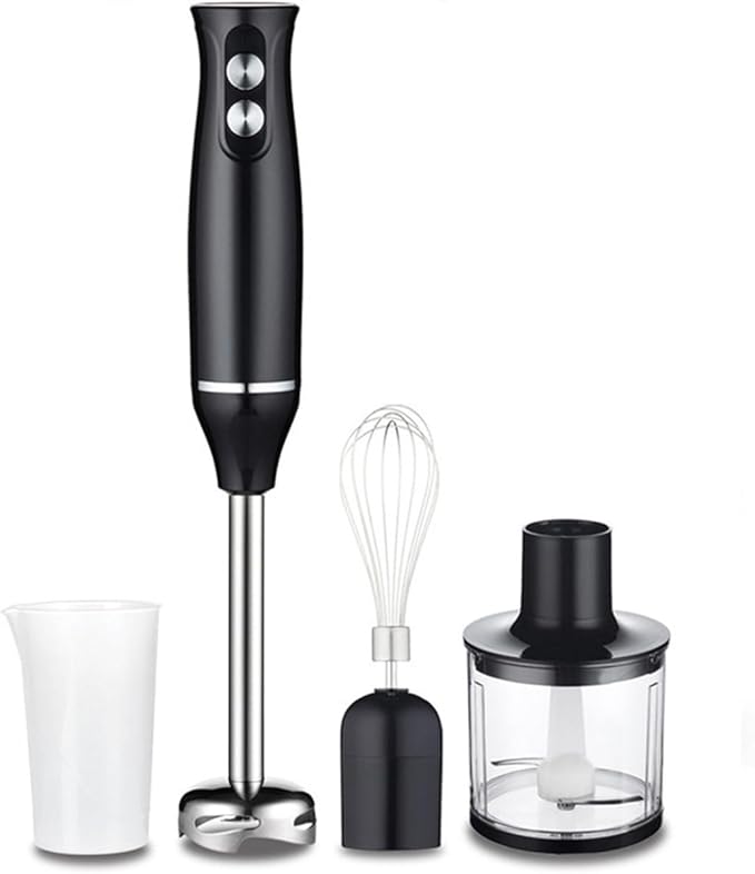 4-in-1 Hand Blender 500W Electric Handheld Immersion Stick Blender Multipurpose Stick Blender 2 Speeds for Baby Food Smoothies Sauces Soups Cream