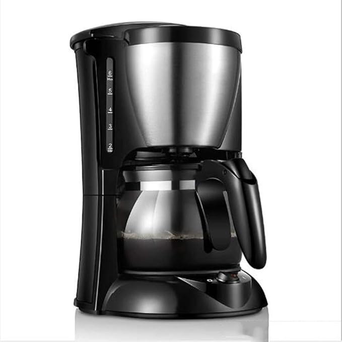 coffee machines Fashion Insulation Tea Machine Automatic Drip Coffee Maker Home 17X18X26cm (Color : Pinkish grey) (Black)