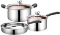 Cooking Pot Nonstick Cookware Sets 401 Stainless Steel Cooking Pots and Pans Home Kitchenware (3 Piece B Variety Pack)