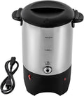 5.2L/175oz 1KW Coffee Urn Large Capacity 30-Cup Electric Coffee Maker Fast Heating Anti-Dry Burn Stainless Steel Coffee Maker with Removable Filter for Home Office Commercial Use