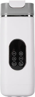 Yinhing Portable Blender With 12 Blades USB Rechargeable Digital Display Compact Maker for Travel Efficient Drink Mixer In White Design (White)