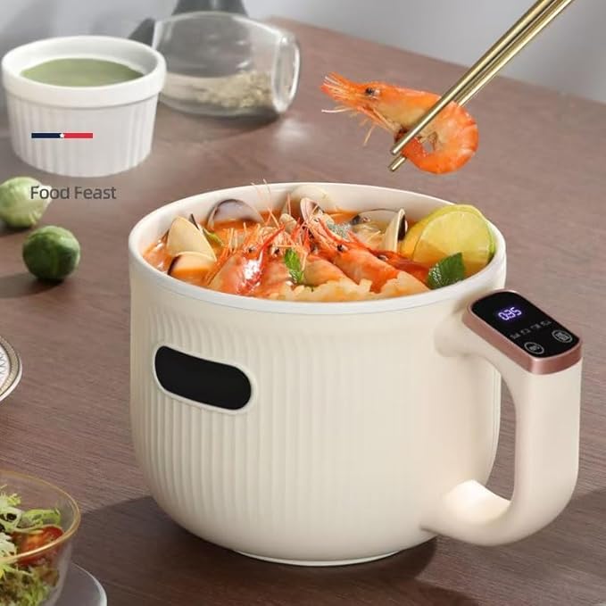 Portable Mini Electric Rice Cooker Household Ceramic Glaze Non-stick Electric PotSmall 1-2 People Multi-Functional Steaming Rice Cooker for Egg Fried Rice Ramen Oatmeal dorm room essentials.