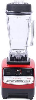 2L/0.53Gal Smoothie Blender for Kitchen AC 110V/1500W Adjustable Speed Countertop Commercial Blender Maker for Domestic and Commercial Using (Black Red Clear)