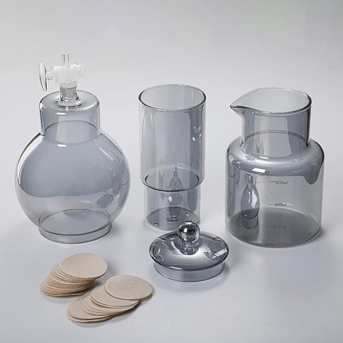 NA Ice Drip Coffee Maker 600ml Iced Coffee Maker Glass Cold Brew Maker with Filter for Home Office Bar Cafe (clear)