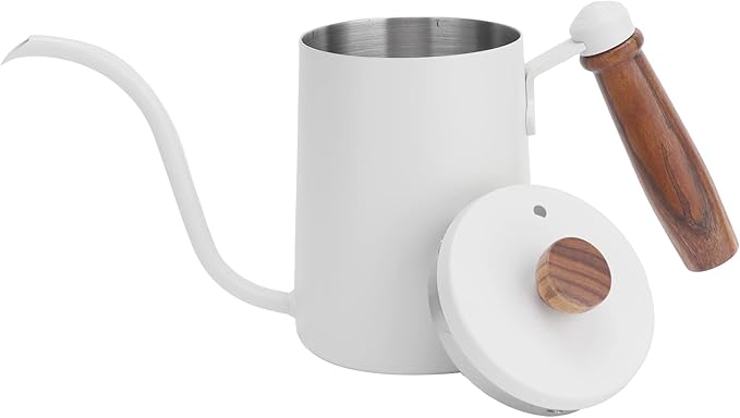 ZJchao Pour Over Coffee Maker Pot Set Coffee Making Kit with Container Funnel Filter Papers and Thermometer for Coffee Lovers Household Hand Brewing Accessory (Beige hand brewing
