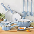 Cookware Kitchen Accessories 12pc Ceramic Cookware Set Linen Pots and Pans Set Kitchen Cookware Set Kitchen Cookware Set