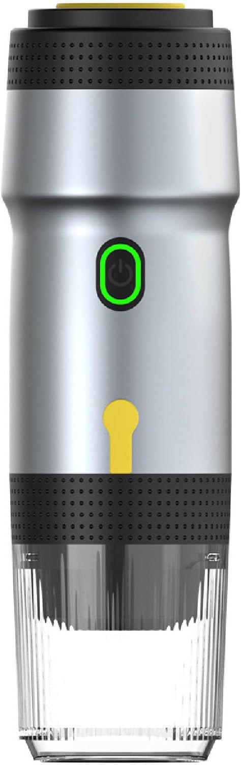 APLUSH Portable Coffee Maker60Ml Electric Wireless Espresso Coffee Machine for Coffee Capsule/PowderTravel Coffee Maker for Camping Travel Hiking OfficeSilver