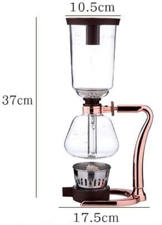Coffee machine manual coffee pot siphon household siphon pot set glass coffee machine coffee machine manual grinder(E)