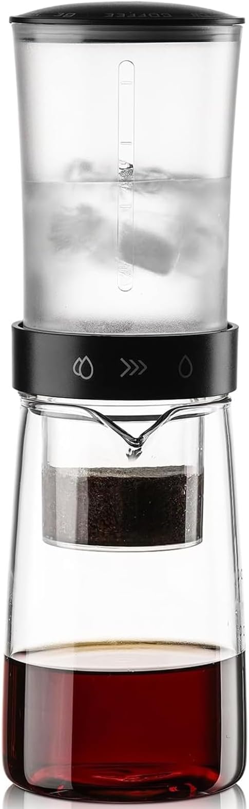 Drip Cold Brew Coffee Maker Machine Ice Drip Coffee Brewer 450ml Capacity 500-mesh High-density Filter High borosilicate glass material for Home and Office