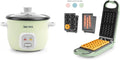 AROMA® Housewares Mini Rice &amp Grain Cooker and Waffle Maker Bundle - Cook Rice Grains and Make Waffles Paninis and Donuts | Includes 4-Cup (Cooked) Rice Cooker and 3-in-1 Swap &amp Flip Waffl