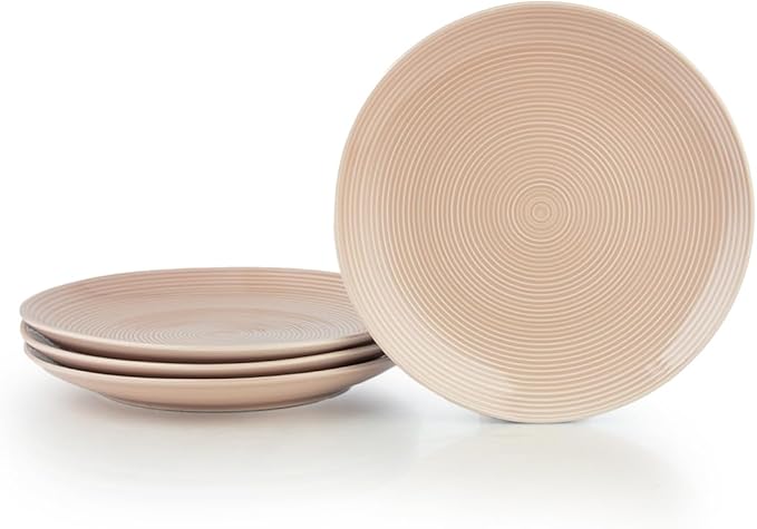 Everything Kitchens Colorful Glazed 16-Piece Dinnerware Set | Blush Pink