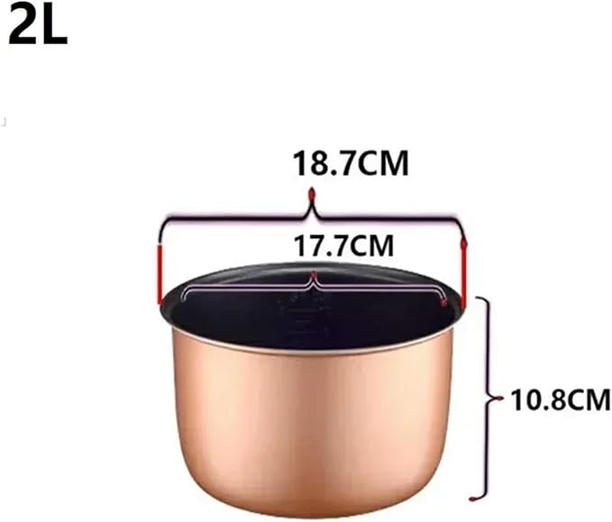2L 3L 4L 5L Gold Rice Cooker Pot Aluminum Alloy Tank for Intelligent Rice Cookers Bowl Tank(Bowl 26cm 4L)