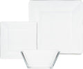 SEDLAV Square Clear Glass Dinnerware Set (12 Pieces)