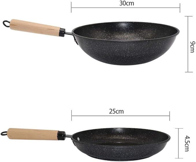 Pot Set Non-Stick Cookware Set Kitchen Pots and Pan Set Suitable for Stir Fry Roast Sauce Soup 3 Pieces Cookware Cooking Set