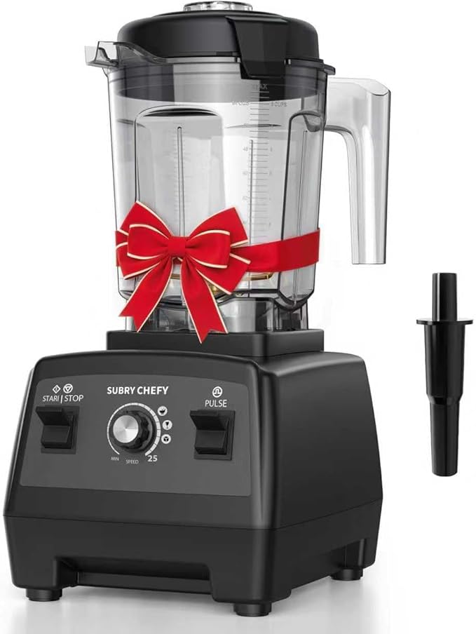 Countertop Blender Pro 2000W Professional High-Speed Blender with Powerful Brushless Motor 25-Speed 68oz Heavy Duty Kitchen Blender for Smoothies Ice Crushing &amp Food Prep Black