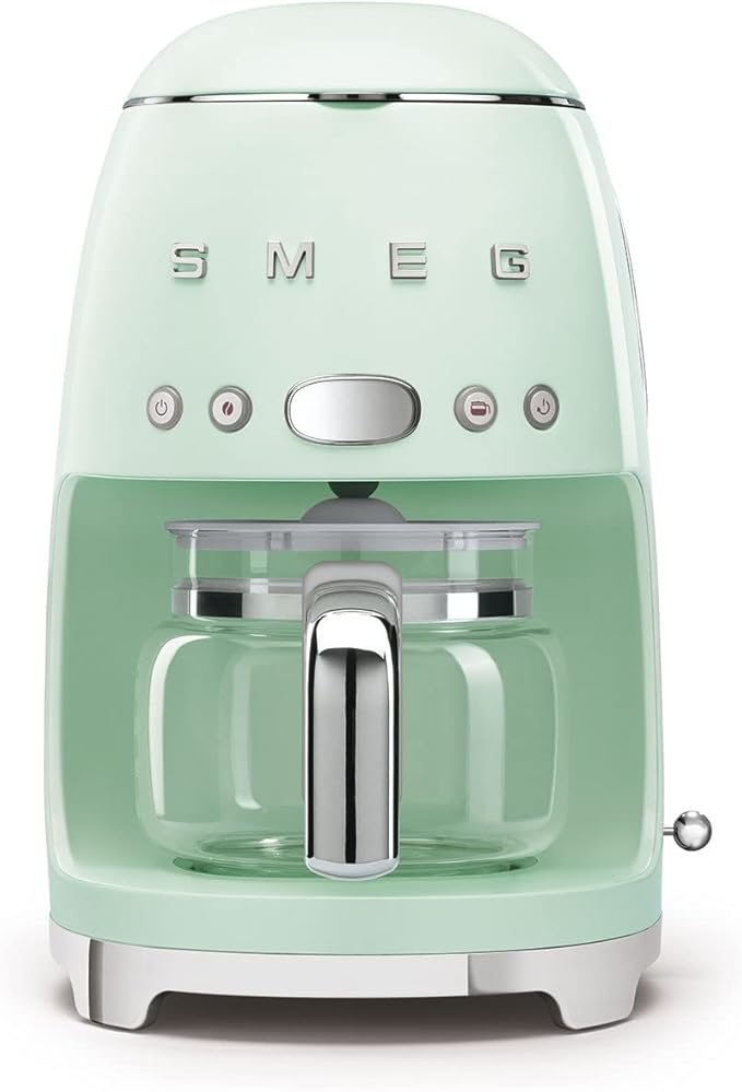 Smeg Retro Drip Coffee Machine and 2-Slice Toaster Bundle (Pastel Green)