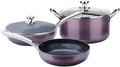 Non-Stick Cookware Set with 3 PiecesTempered Glass Cover Comfortable HandleSuitable for A Variety of Gas Including Induction Cooker Frying Pan