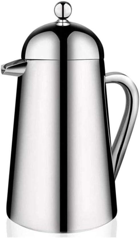 French Press Coffee MakerInsulated Stainless SteelWalled Insulated Double-layer Filter Hand Coffee &amp Tea Brewer PotEasy Clean 34oz (1 Litre)