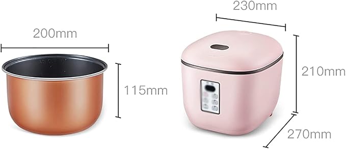 Rice Cooker &amp Steamer 2.8L Mini 5 Layers Thickened Aluminum Alloy Non-Stick Liner for Family Dormitory for 1~4 People Rice Cooker