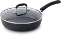 T-Fal Experience Non Stick Fry Pan w/Lid 10 Inch Induction Oven Broiler Safe 400F Compatible with All Cooktops Cookware Deep Frying Pan Cooking Skillet Pots and Pans Dishwasher Safe Black