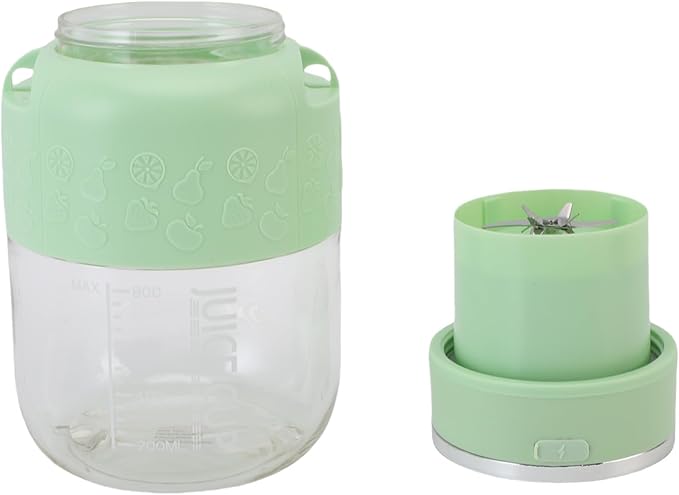 Asixxsix Cordless Portable Blender 800ml Rechargeable Personal Blender with Straws and Shoulder Strap for Office Gym Camping Travel (Green)