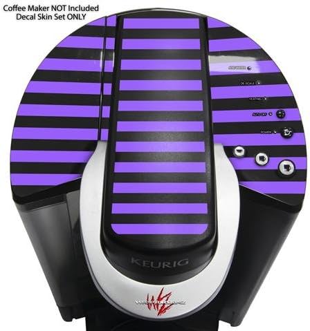 Decal Style Vinyl Skin compatible with Keurig K40 Elite Coffee Makers Stripes Purple (COFFEE MAKER NOT INCLUDED)
