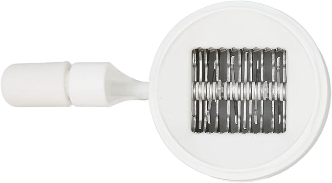 Yuecoom Stainless Steel Blades Nut Chopper Manual Grinder with Hand Crank for Garlic White