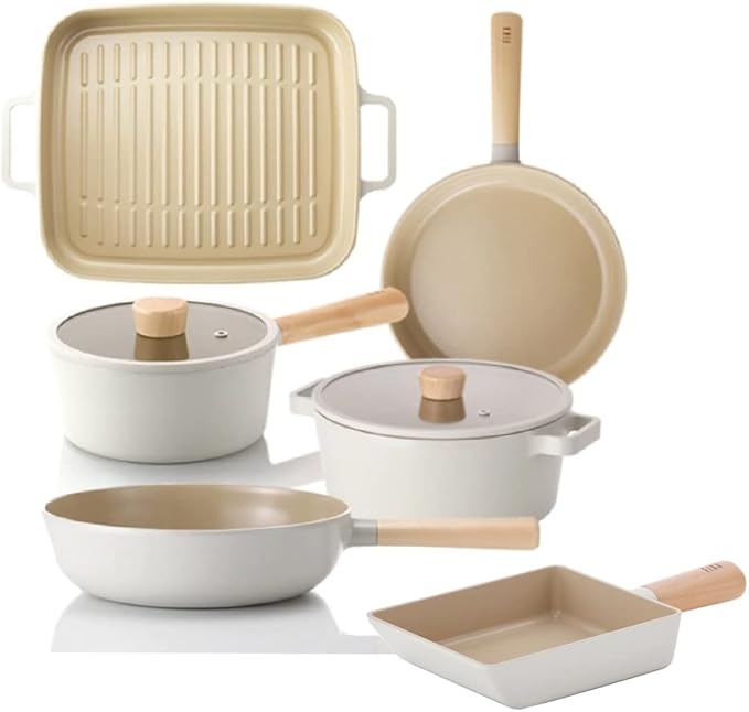 Fika IH Induction Pan Pot Grill Egg Pan Cookware Set of 6P