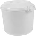 PRETYZOOM Microwave Rice Cooker with Lid and Steaming Tray Large Capacity Multi Function Rice Cooker and Steamer for Family Meals Convenient Microwave Oven Cooking Container