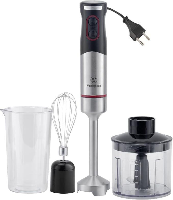 220 Volt Hand Blender 1000W - 3 in 1 Hand blender includes blending shaft 500 ml chopper bowl 700 ml beaker and whisk-220V 240V (Not For Use In USA)