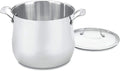 Cuisinart Contour Stainless 12-Quart Stockpot with Glass Cover Silver