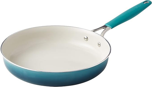 12-Piece Enamel Classic Ceramic Cookware Set Ombre Teal