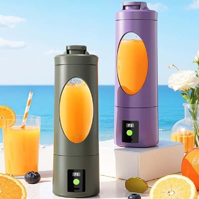Portable Travel Blender 550ml Capacity 1300mAh Battery USB Rechargeable 3 Blending Speed Modes Dishwasher Safe Suitable for Active Users.