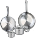 ELO 9508350 Cookware Set 4 Pieces 2 Frying Pans 28 and 32 cm and 2 Saucepans 12 and 16 cm Elo Profi Citrine Stainless Steel Induction