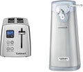 Cuisinart CPT-415P1 Countdown Metal Toaster 2-Slice Brushed Stainless &amp SCO-60 Deluxe Electric Can Opener Quality-Engineered Motor System Allows you to Open Any Size Can Stainless Steel